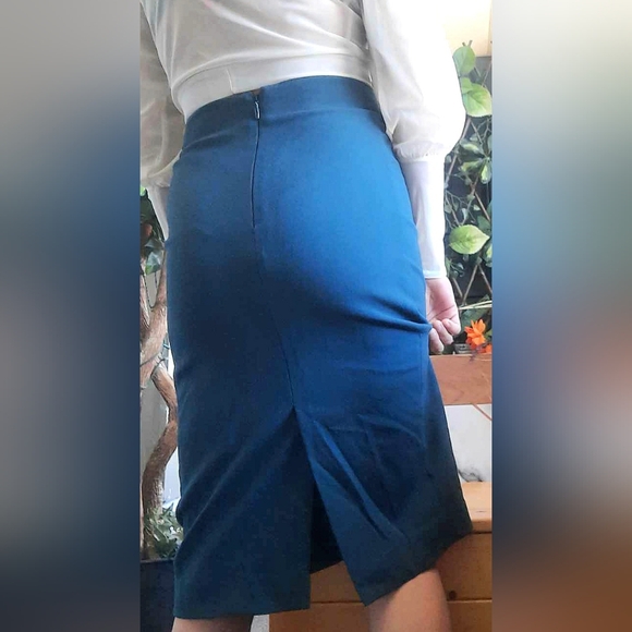 Marciano LA Teal Pencil Skirt - Picture 2 of 8